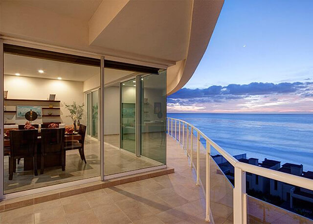 Ocean views from wrap-around balcony (Pictured: Condo with same floor plan in Tower I)