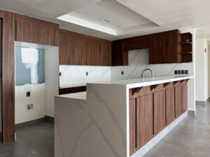 Condo 1103 Marbella Tower Palacio del Mar - Kitchen features a waterfall countertop