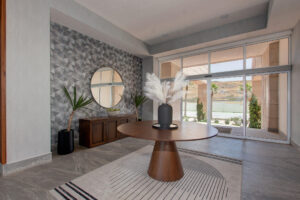 Lobby in tower Marbella. Grand entrance with automatic doors, accessing from the ramp.