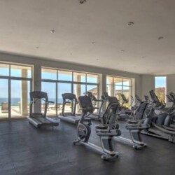 Gym with ocean views. Gym with ocean views.